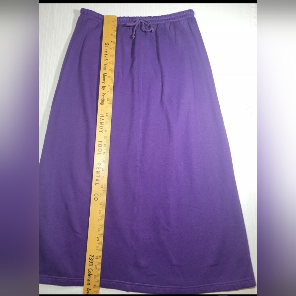 Cervelle Womens Elastic Waist Maxi Skirt Purple Size 1X - Picture 3 of 7